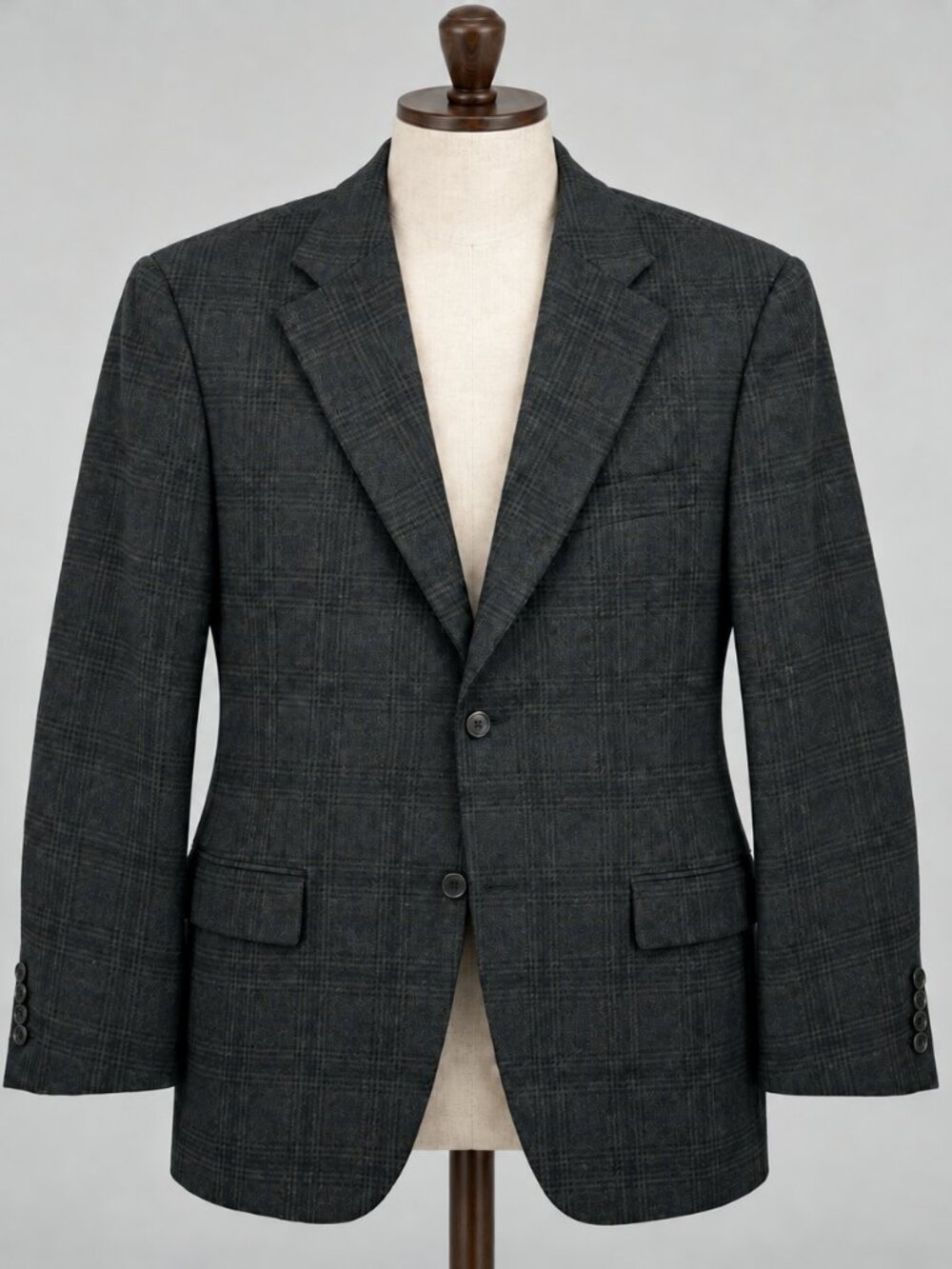 Canali Blazer Sport Coat Mens 40R 50 Green Plaid Wool Tweed Italy Syd Jerome